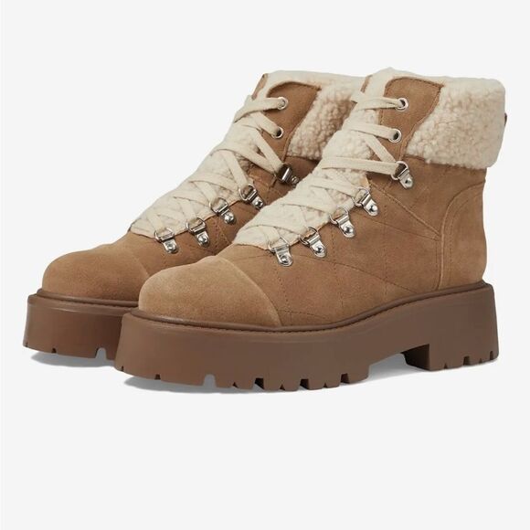 Revolve Steve Madden Reyen Shearling Ankle Boots NWOT - Picture 1 of 12